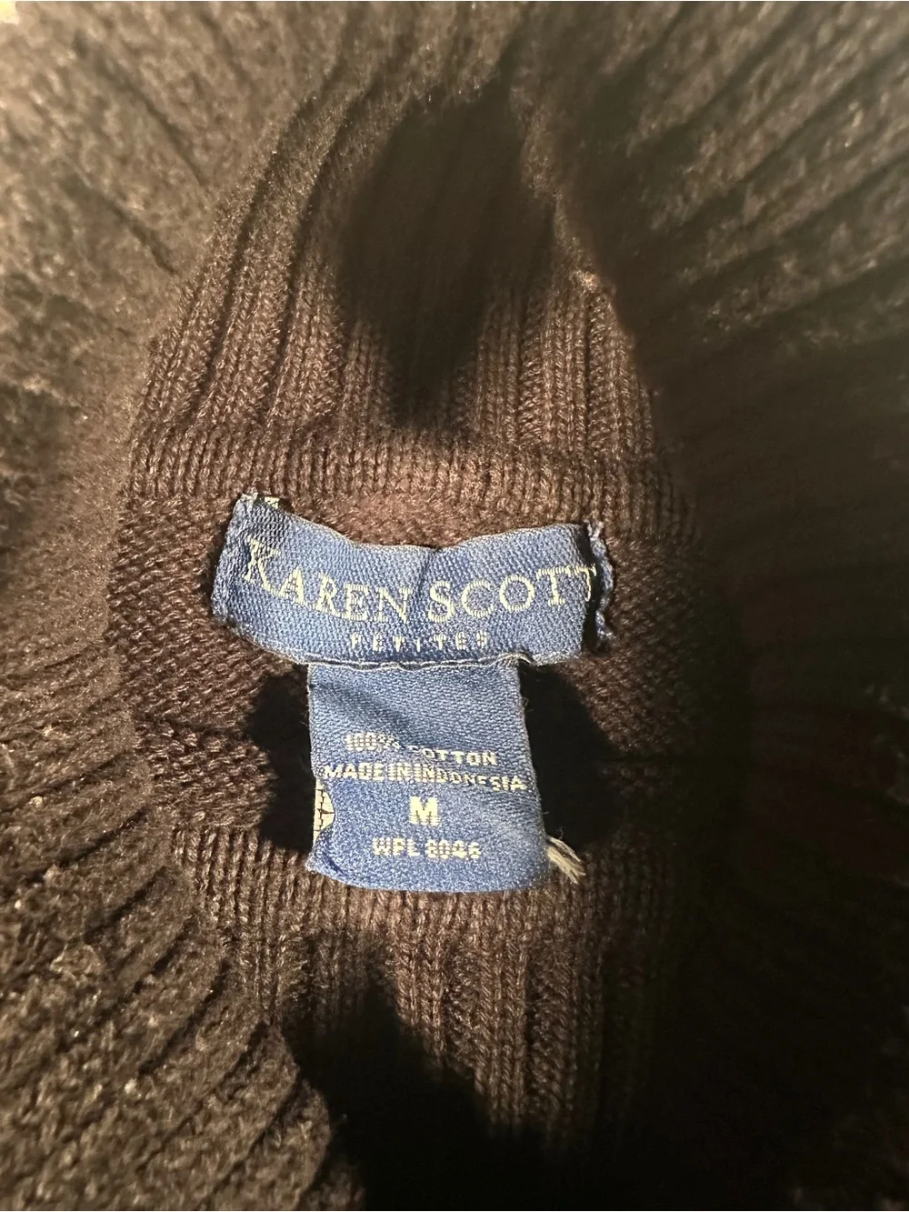 Karen Scott Men's Black Turtleneck Sweater